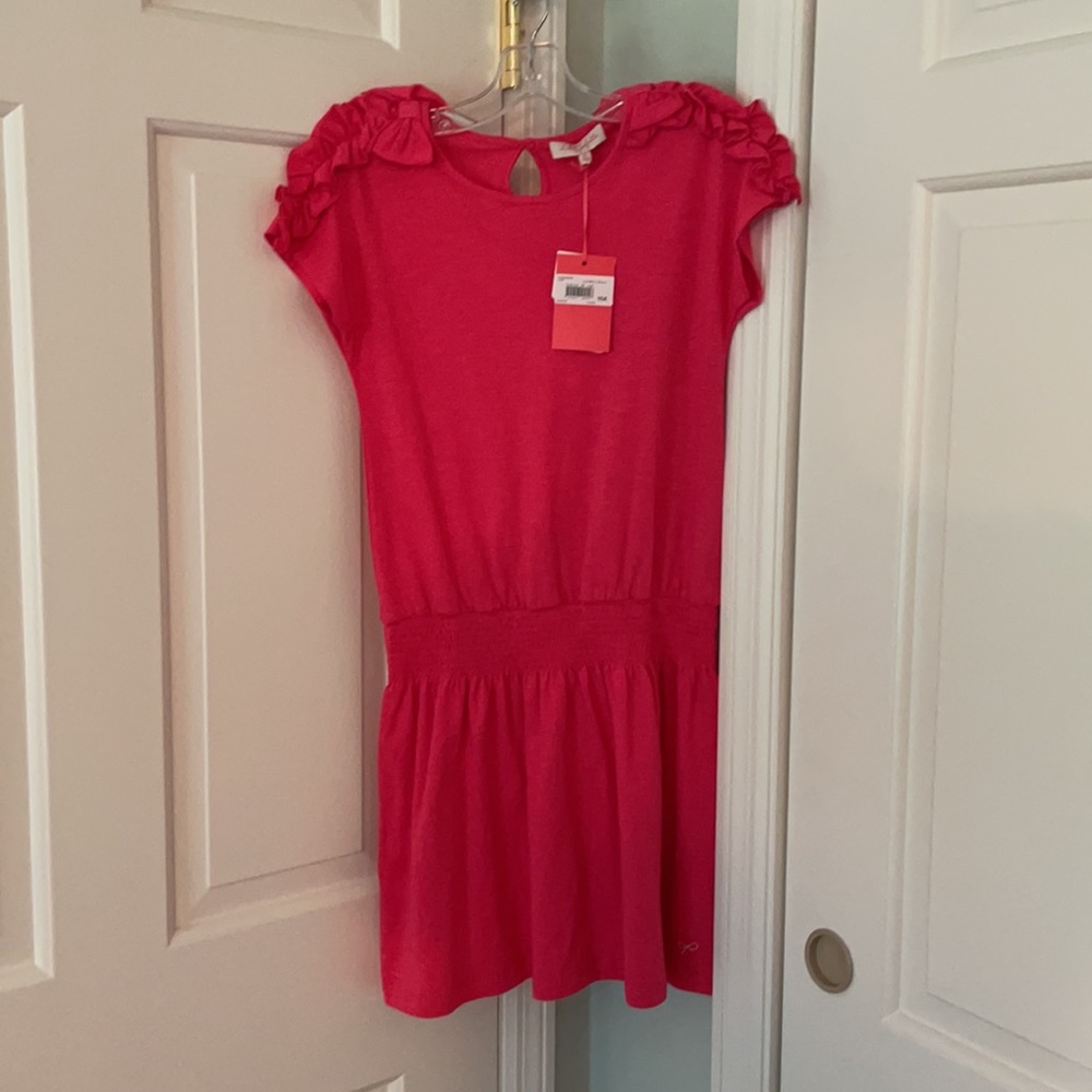 Lily Gaufrette Ruffle sleeve dress